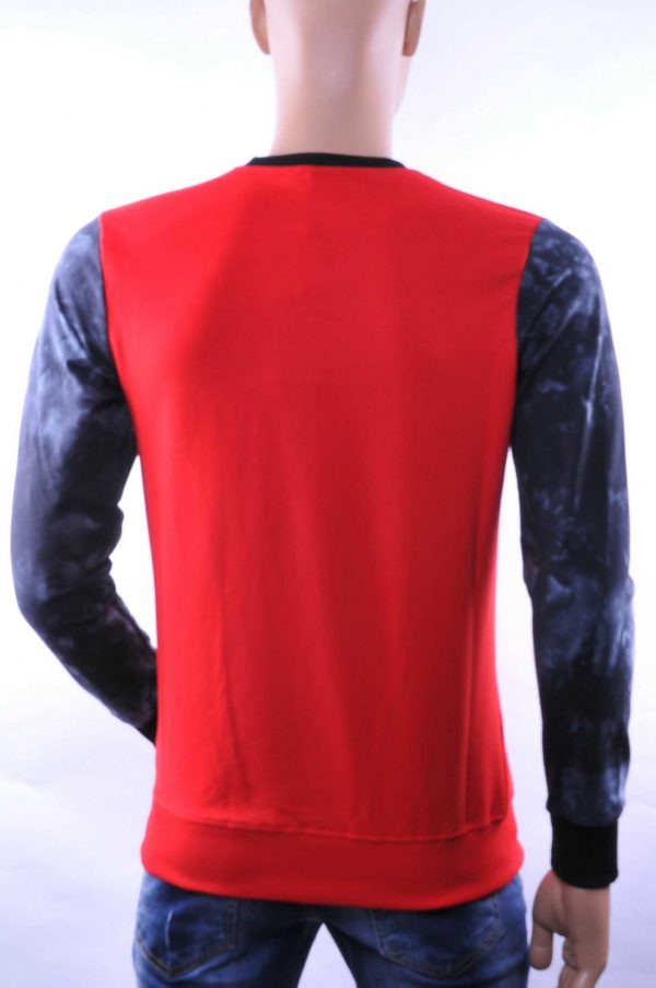 CLUB JU ronde hals heren sweatshirt met 3D letters Rood