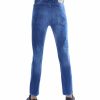 Montfleuri Trendy Gewassen Gescheurd Super Stretch Slim Fit Heren Jeans - Blauw