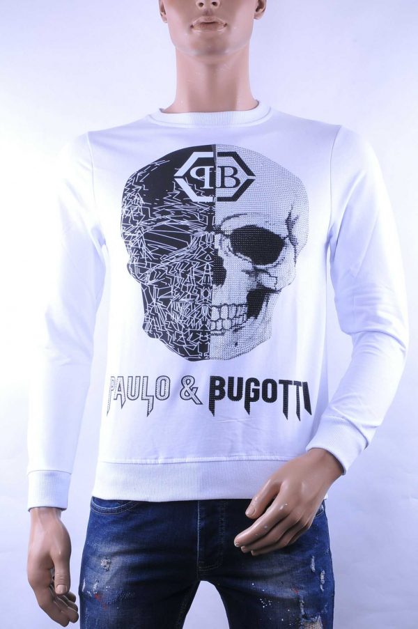 By Bugatti Philipp Plein ronde hals skull sweatshirt Wit