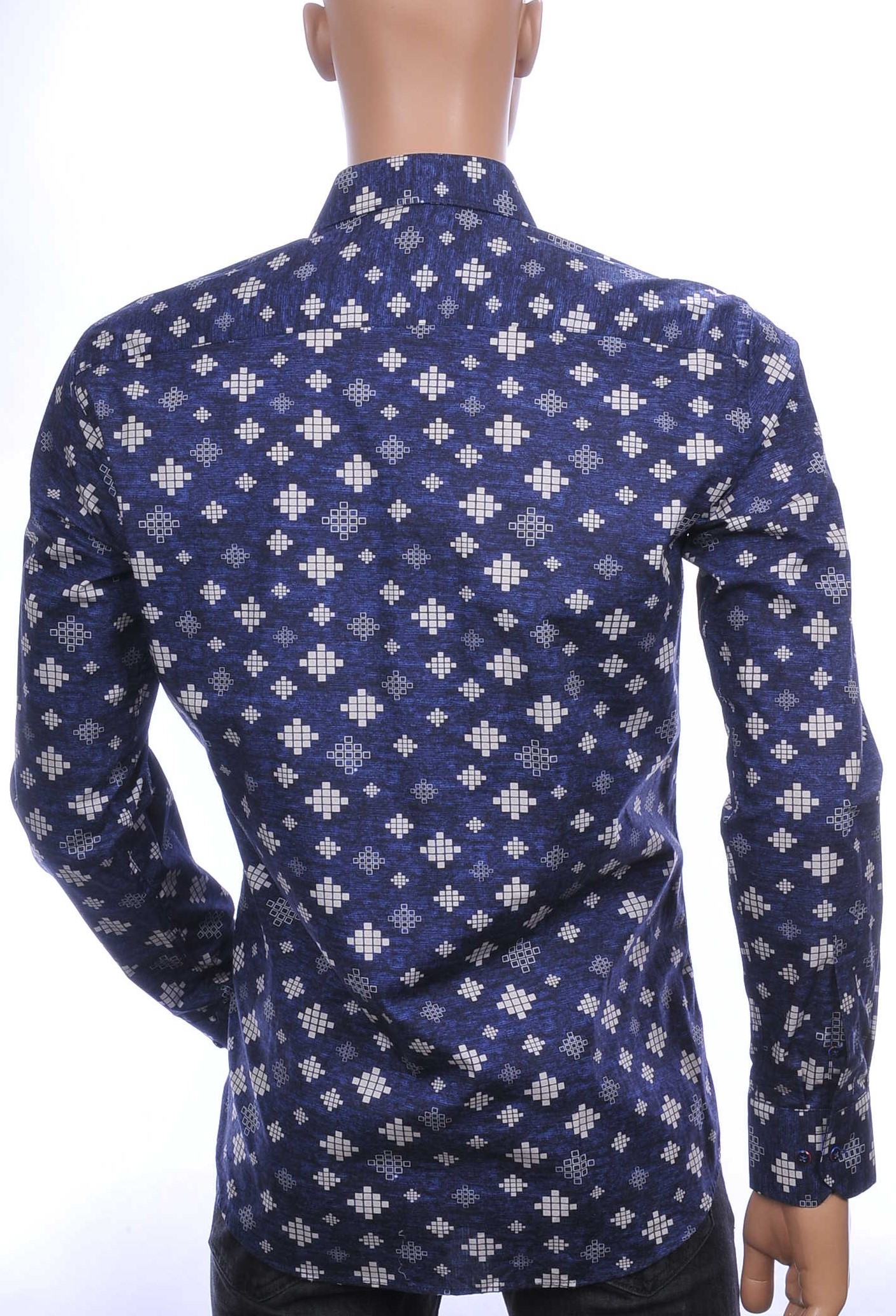 CORRINO OLYMP State of Art Blue Industry A fish named fred Wolff Blitz Moncler DIOR Philipp Plein PRADA Louis Vuitton GUCCI VERSACE KENZO Dsquared2 Levi's CHASIN G-STAR DOLCE & GABBANA DIESEL PME LEGEND WAM DENIM LACOSTE regular fit allover tetris blokjes dessin heren overhemd Navy