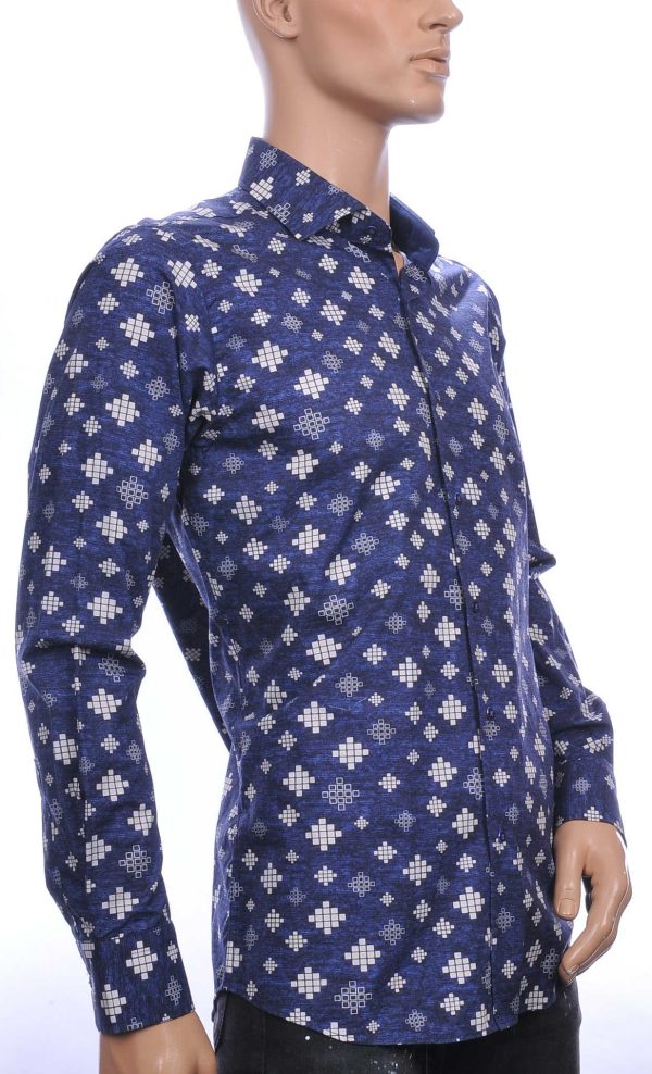 CORRINO OLYMP State of Art Blue Industry A fish named fred Wolff Blitz Moncler DIOR Philipp Plein PRADA Louis Vuitton GUCCI VERSACE KENZO Dsquared2 Levi's CHASIN G-STAR DOLCE & GABBANA DIESEL PME LEGEND WAM DENIM LACOSTE regular fit allover tetris blokjes dessin heren overhemd Navy
