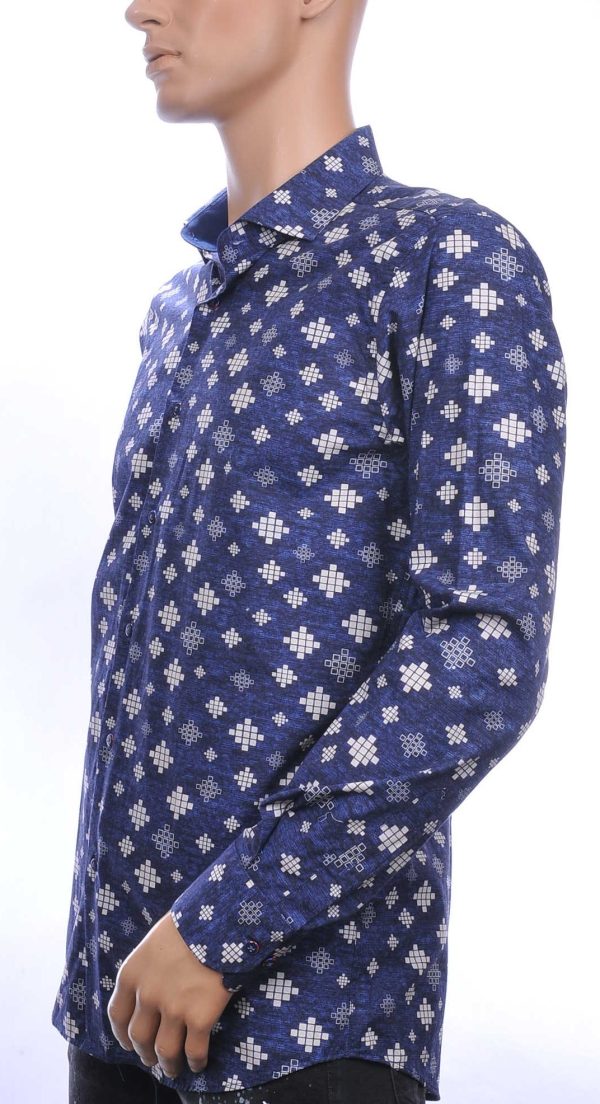 CORRINO OLYMP State of Art Blue Industry A fish named fred Wolff Blitz Moncler DIOR Philipp Plein PRADA Louis Vuitton GUCCI VERSACE KENZO Dsquared2 Levi's CHASIN G-STAR DOLCE & GABBANA DIESEL PME LEGEND WAM DENIM LACOSTE regular fit allover tetris blokjes dessin heren overhemd Navy