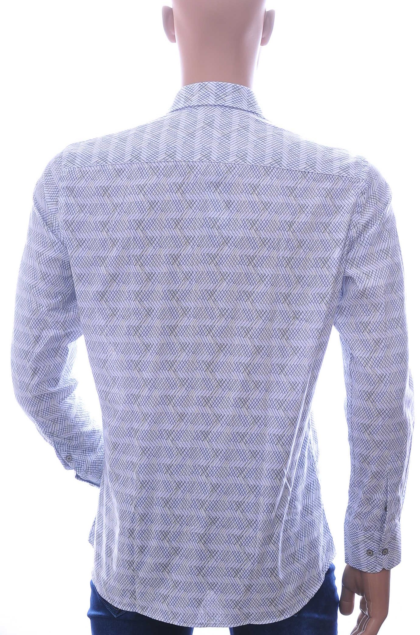 Mike Turnham OLYMP State of Art Blue Industry A fish named fred Wolff Blitz Moncler DIOR Philipp Plein PRADA Louis Vuitton GUCCI VERSACE KENZO Dsquared2 Levi's CHASIN G-STAR DOLCE & GABBANA DIESEL PME LEGEND WAM DENIM LACOSTE regular fit allover schuine streepjes dessin heren overhemd Beige