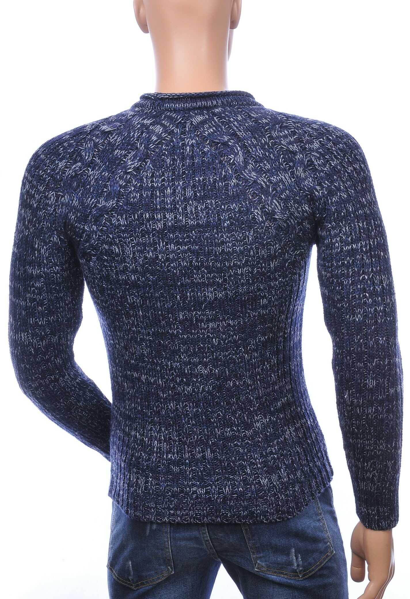 Trick0 Wolff Blitz Moncler DIOR Philipp Plein PRADA Louis Vuitton GUCCI VERSACE KENZO Dsquared2 Levi's CHASIN G-STAR DOLCE & GABBANA DIESEL PME LEGEND WAM DENIM LACOSTE grof gebreide ronde hals heren wintertrui Navy