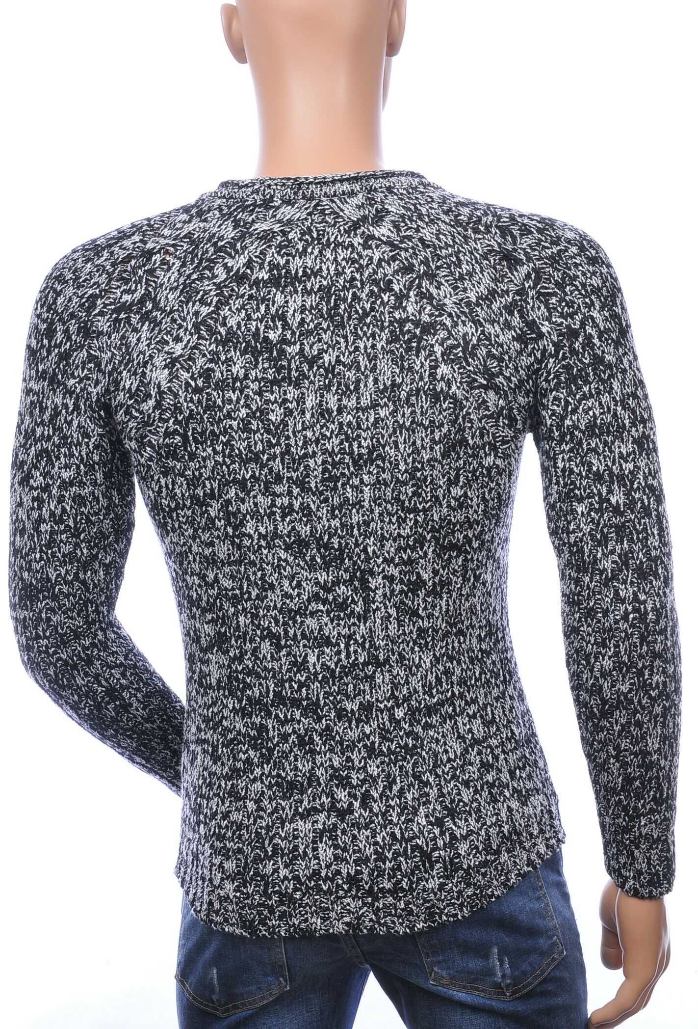 Trick0 Wolff Blitz Moncler DIOR Philipp Plein PRADA Louis Vuitton GUCCI VERSACE KENZO Dsquared2 Levi's CHASIN G-STAR DOLCE & GABBANA DIESEL PME LEGEND WAM DENIM LACOSTE grof gebreide ronde hals heren wintertrui Zwart