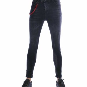 ICON2 Hippie Gewassen Slim Fit Stretch Heren Jeans - Zwart