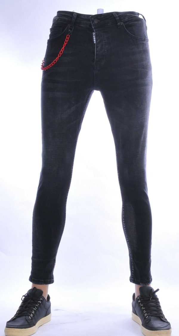 ICON2 Hippie Gewassen Slim Fit Stretch Heren Jeans - Zwart