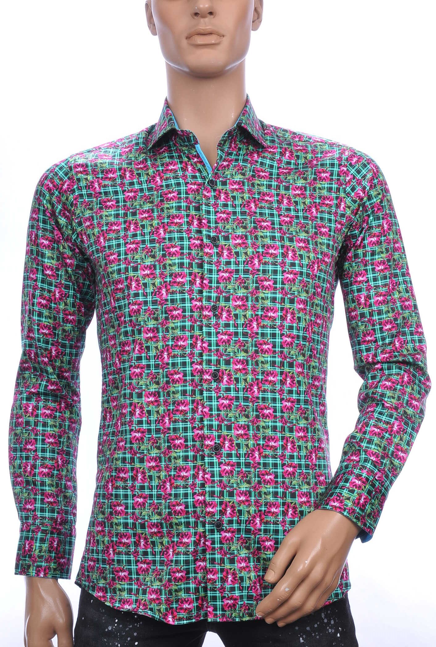 Corrino OLYMP State of Art Blue Industry Wolff Blitz A fish named fred Philipp Plein PRADA Louis Vuitton GUCCI VERSACE KENZO Dsquared2 Levi's CHASIN G-STAR DOLCE & GABBANA DIESEL PME LEGEND WAM DENIM LACOSTE modern fit allover bloemen dessin geruite heren overhemd Groen