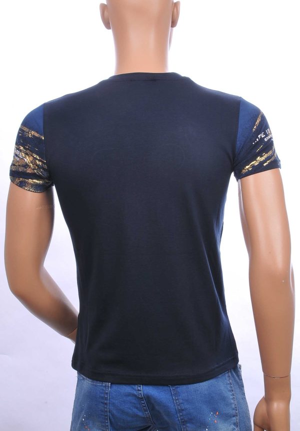 CLUB JU ronde hals T-Shirt met 3D letters Navy