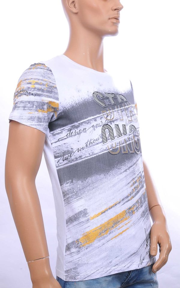CLUB JU ronde hals T-Shirt met 3D letters Wit