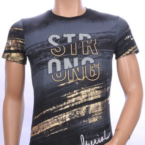 CLUB JU ronde hals T-Shirt met 3D letters Zwart