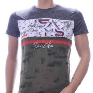 CLUB JU Philipp Plein PRADA Louis Vuitton GUCCI VERSACE KENZO Dsquared2 Levi's CHASIN G-STAR DOLCE & GABBANA DIESEL PME LEGEND WAM DENIM LACOSTE ronde hals T-Shirt met 3D letters Khaki