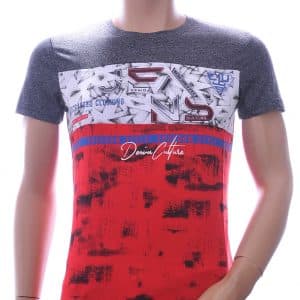 CLUB JU Philipp Plein PRADA Louis Vuitton GUCCI VERSACE KENZO Dsquared2 Levi's CHASIN G-STAR DOLCE & GABBANA DIESEL PME LEGEND WAM DENIM LACOSTE ronde hals T-Shirt met 3D letters Rood