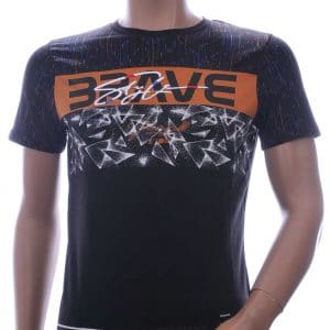 CLUB JU Brave ronde hals T-Shirt Zwart