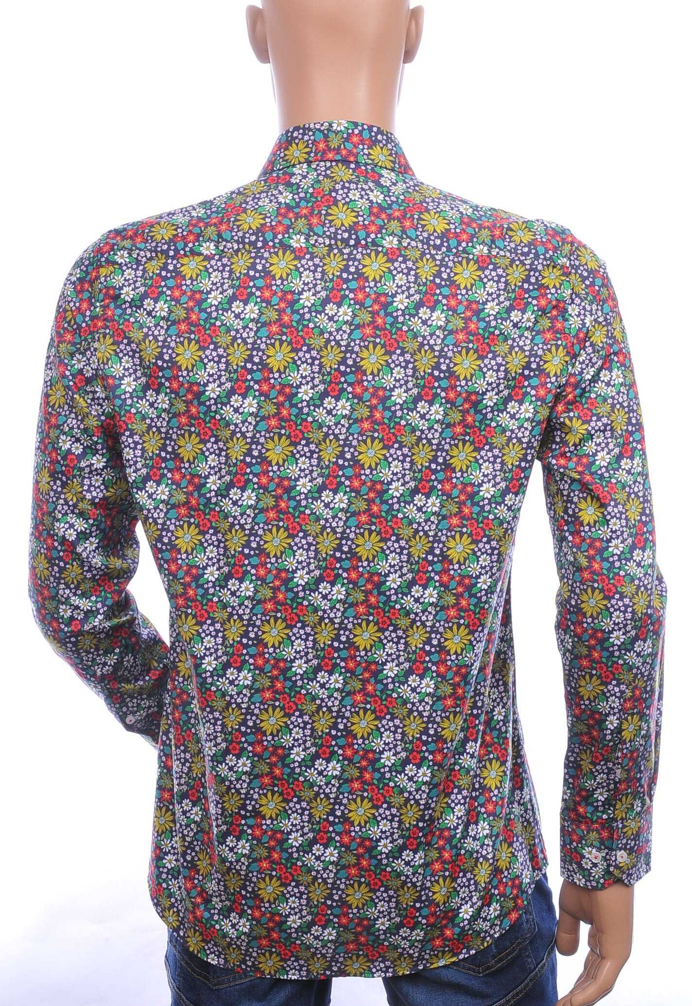 Corrino Italiaanse getailleerd slim fit allover bloemen dessin heren overhemd Multikleur