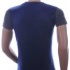 CLUB JU Trendy JEANS Slim Fit Ronde Hals T-Shirt met 3D Letters - Navy