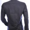 Corrino Italiaans getailleerd slim fit allover dessin heren geruite overhemd Zwart
