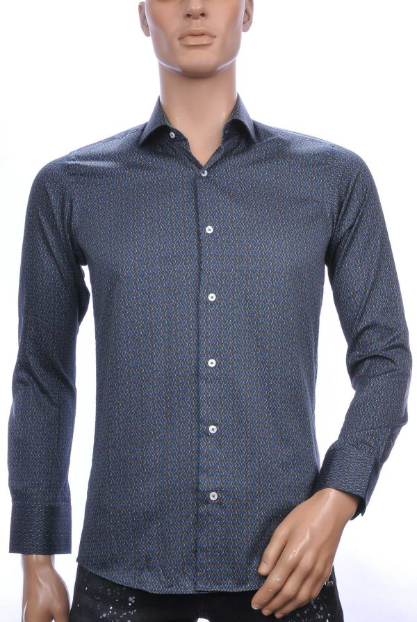 CORRINO OLYMP State of Art Blue Industry Wolff Blitz A fish named fred Philipp Plein PRADA Louis Vuitton GUCCI VERSACE KENZO Dsquared2 Levi's CHASIN G-STAR DOLCE & GABBANA DIESEL PME LEGEND WAM DENIM LACOSTE slim fit allover modern dessin heren overhemd Zwart