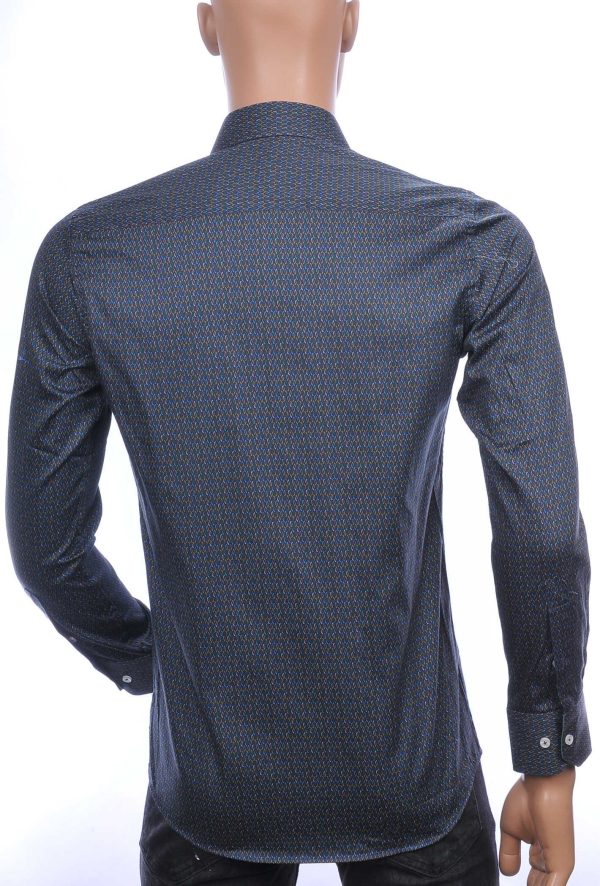 CORRINO OLYMP State of Art Blue Industry Wolff Blitz A fish named fred Philipp Plein PRADA Louis Vuitton GUCCI VERSACE KENZO Dsquared2 Levi's CHASIN G-STAR DOLCE & GABBANA DIESEL PME LEGEND WAM DENIM LACOSTE slim fit allover modern dessin heren overhemd Zwart
