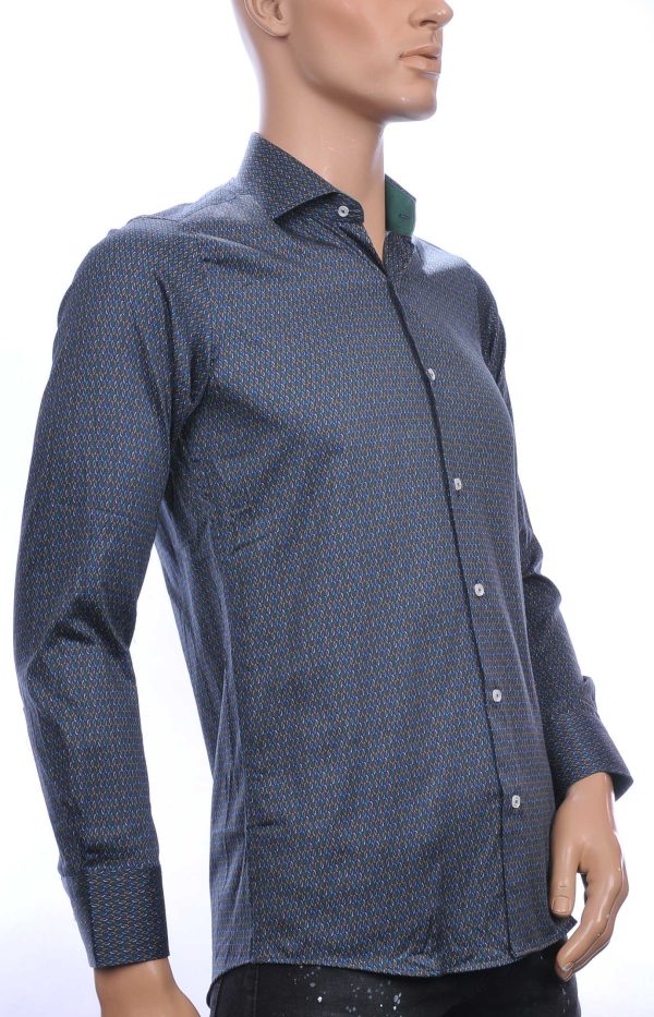 CORRINO OLYMP State of Art Blue Industry Wolff Blitz A fish named fred Philipp Plein PRADA Louis Vuitton GUCCI VERSACE KENZO Dsquared2 Levi's CHASIN G-STAR DOLCE & GABBANA DIESEL PME LEGEND WAM DENIM LACOSTE slim fit allover modern dessin heren overhemd Zwart