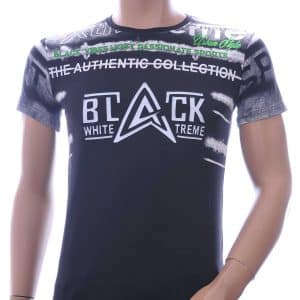 Ci-Borg Philipp Plein PRADA Louis Vuitton GUCCI VERSACE KENZO Dsquared2 Levi's CHASIN G-STAR DOLCE & GABBANA DIESEL PME LEGEND WAM DENIM LACOSTE ronde hals T-Shirt met 3D letters Zwart