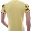 Ci-Borg ronde hals T-shirt met leeuwenkop print met steentjes Geel
