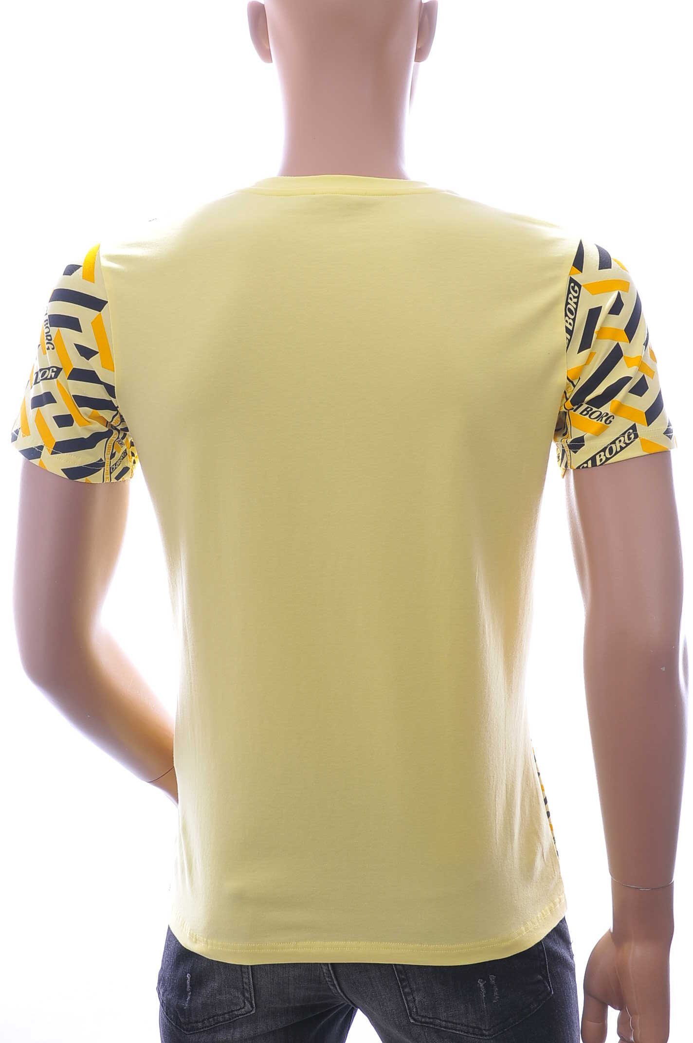 Ci-Borg ronde hals T-shirt met leeuwenkop print met steentjes Geel