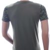 Ci-Borg ronde hals T-shirt met leeuwenkop print met steentjes Khaki
