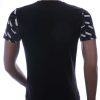 Ci-Borg ronde hals T-shirt met leeuwenkop print met steentjes Zwart