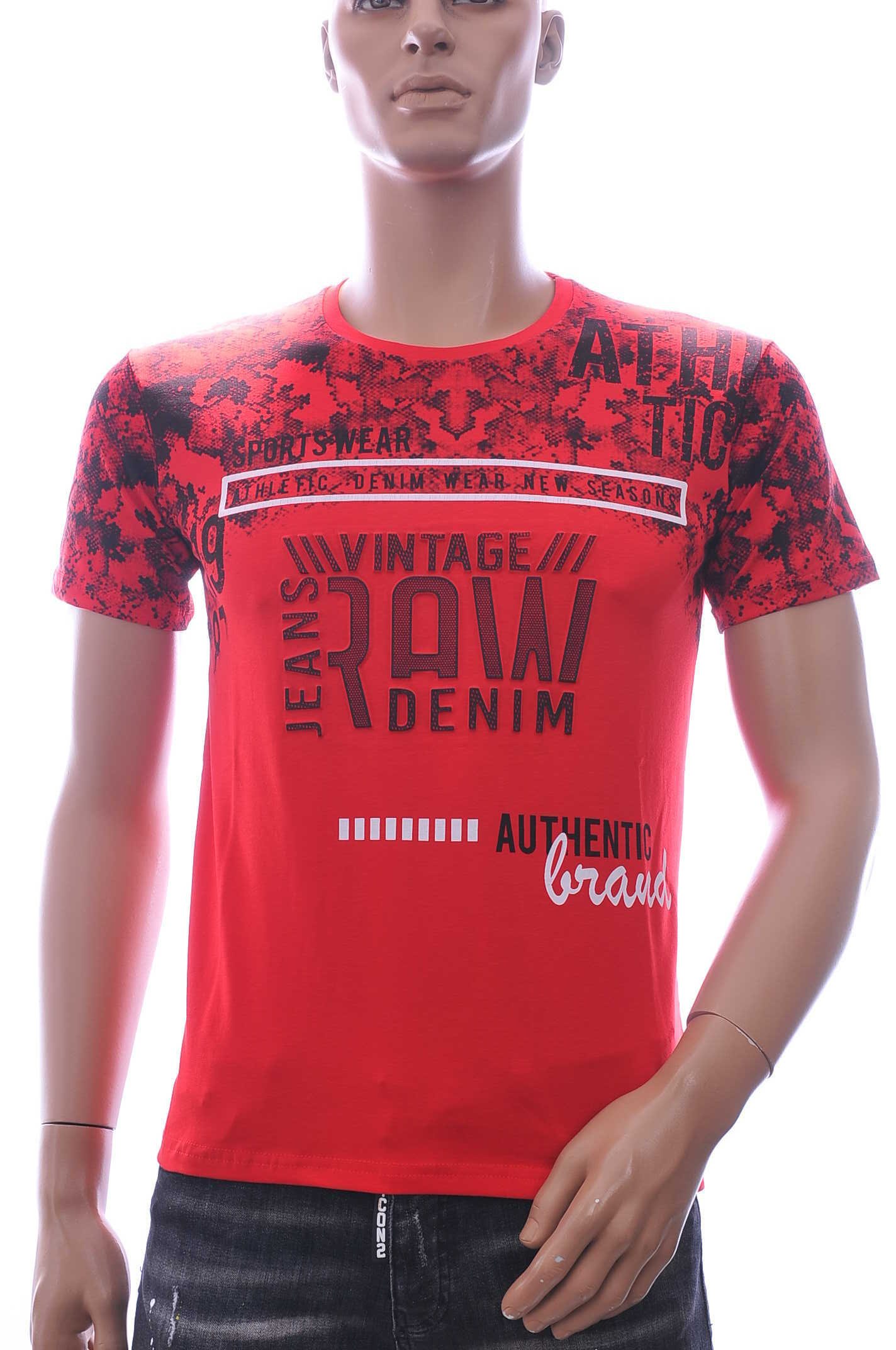 Ci-Borg ronde hals T-Shirt met 3D letters Rood