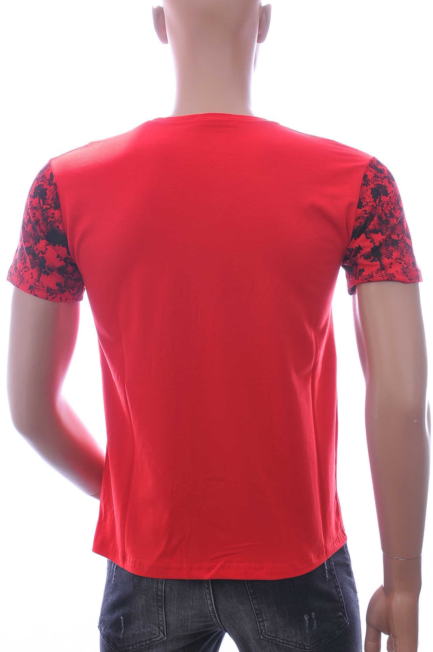 Ci-Borg ronde hals T-Shirt met 3D letters Rood