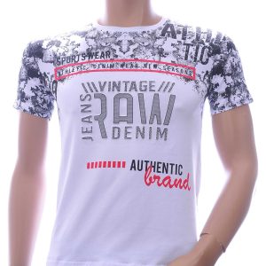 Ci-Borg ronde hals T-Shirt met 3D letters Wit