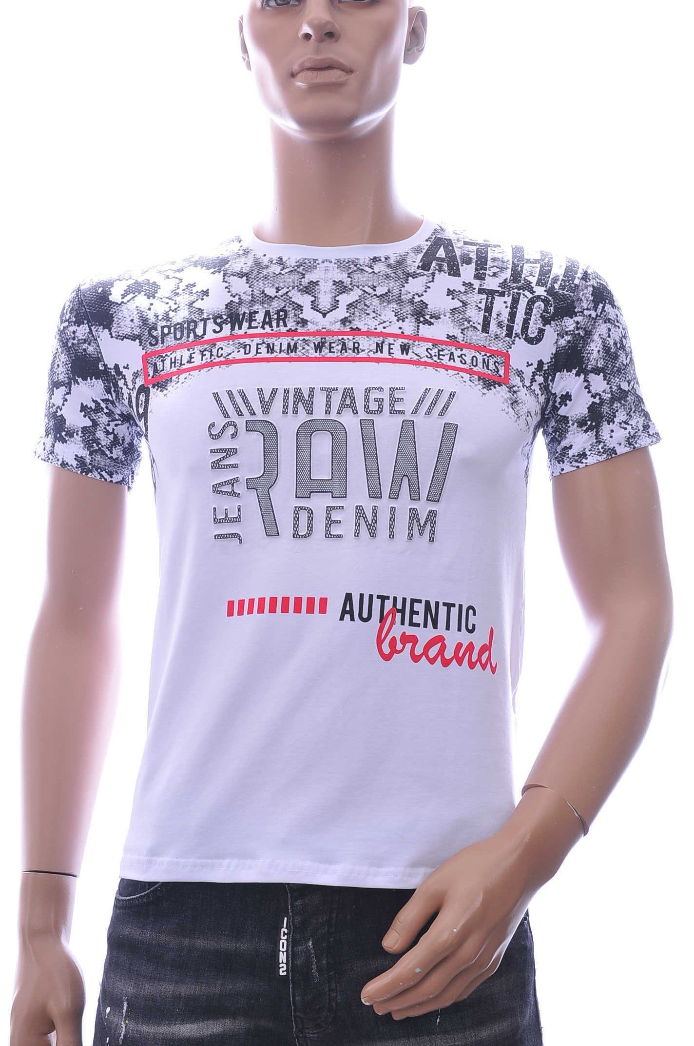 Ci-Borg ronde hals T-Shirt met 3D letters Wit