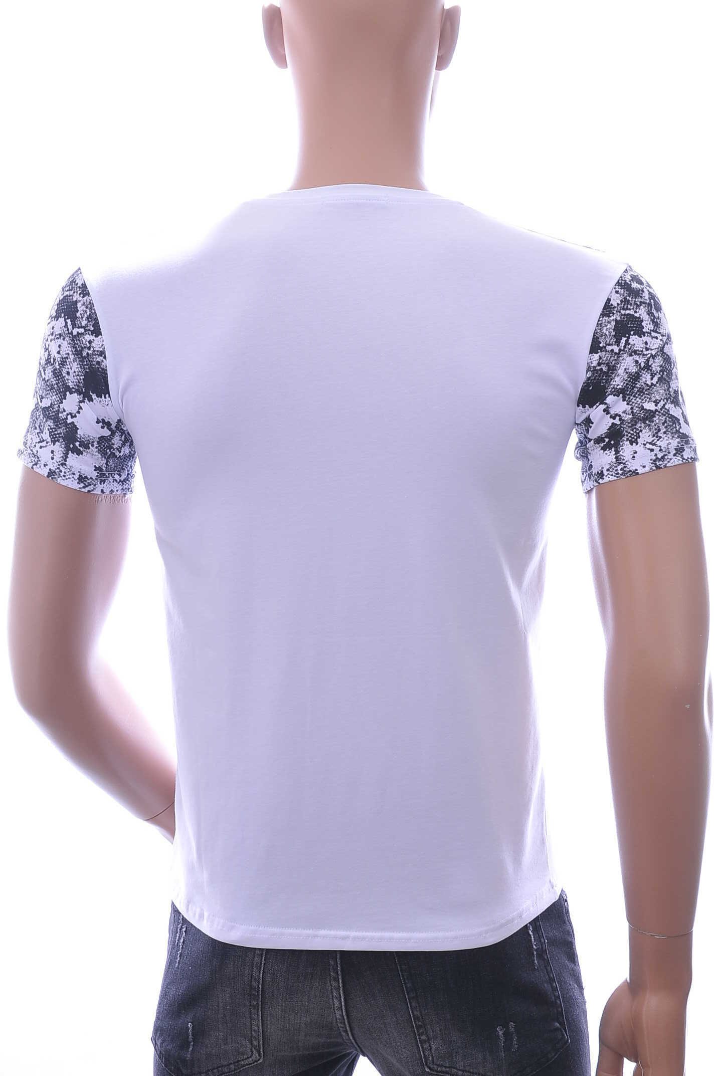 Ci-Borg ronde hals T-Shirt met 3D letters Wit