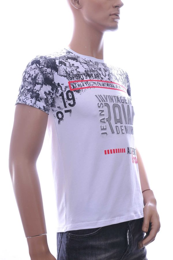 Ci-Borg ronde hals T-Shirt met 3D letters Wit