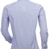 Corrino Trendy Slim Fit Heren Overhemd met Allover Blokjes Dessin - Wit