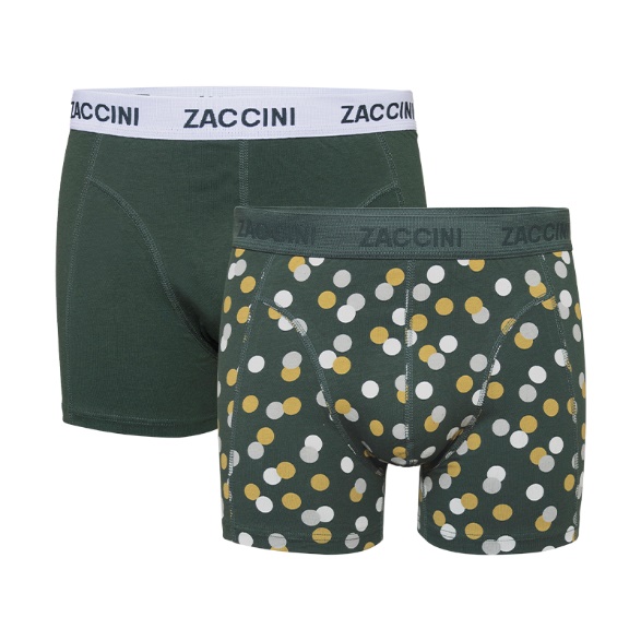 Zaccini 2 pack boxershorts perfect fit allover confetti print Khaki