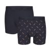Zaccini 2-pack boxershorts perfect fit allover frikandel speciaal print Zwart