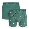 Zaccini 2-pack boxershorts perfect fit allover wekker print Khaki