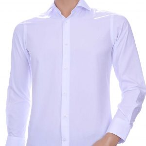 CORRINO slim fit effen heren overhemd Wit