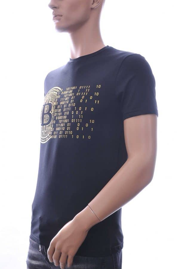 JAYLVIS & ARANCIA Club-Ju Les Designers Ci-Borg Philipp Plein PRADA Louis Vuitton GUCCI VERSACE KENZO Dsquared2 Levi's CHASIN G-STAR DOLCE & GABBANA DIESEL PME LEGEND WAM DENIM LACOSTE ronde hals allover bitcoin logo print T-Shirt Zwart