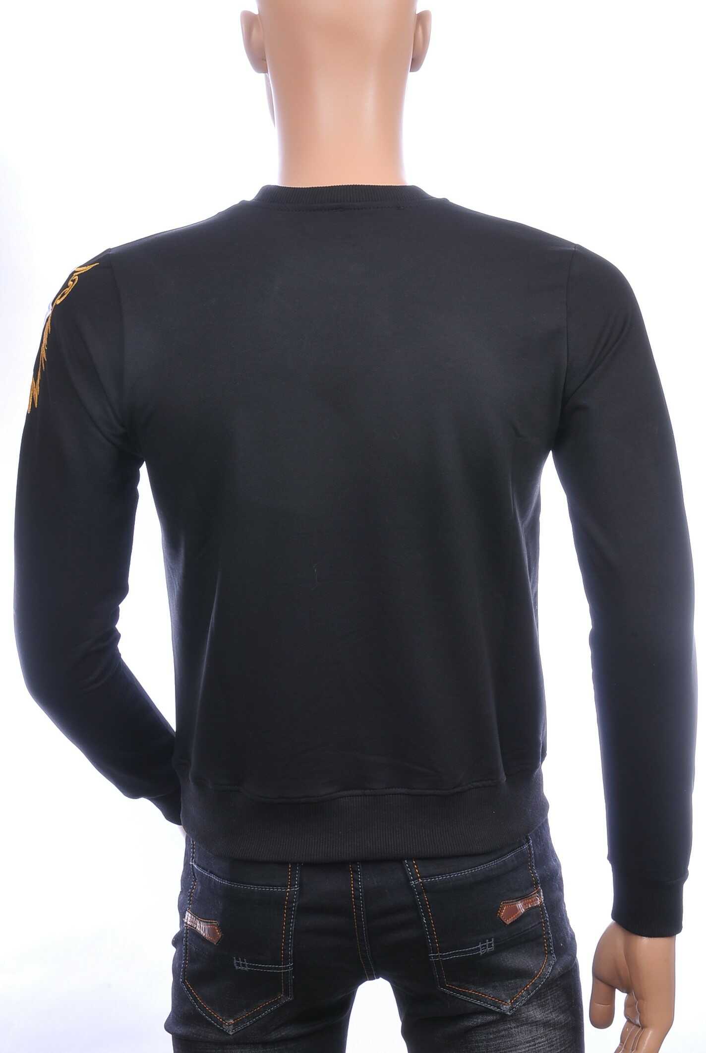 CI-BORG ronde hals heren trui met steentjes Zwart-Wit