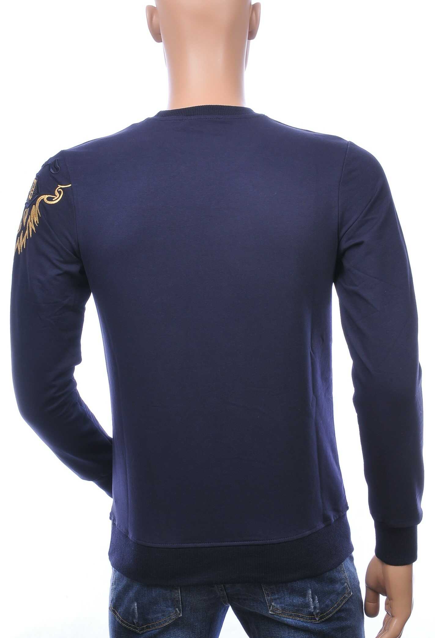 Les Designers A Fish Named Fred Wolff Blitz Louis Vuitton GUCCI VERSACE KENZO Dsquared2 Levi's CHASIN G-STAR DOLCE & GABBANA DIESEL PME LEGEND WAM DENIM LACOSTE ronde hals heren trui / shirt met steentjes Navy