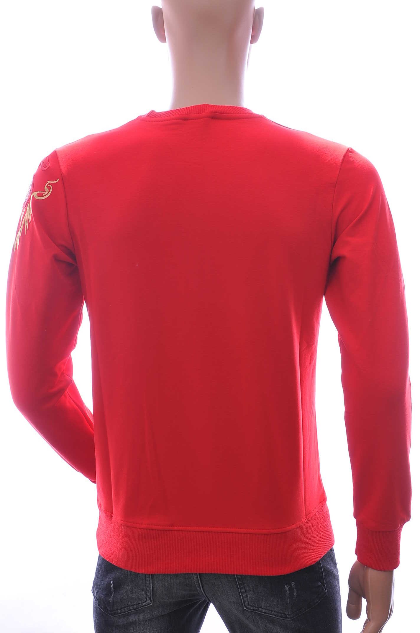 Les Designers A Fish Named Fred Wolff Blitz Louis Vuitton GUCCI VERSACE KENZO Dsquared2 Levi's CHASIN G-STAR DOLCE & GABBANA DIESEL PME LEGEND WAM DENIM LACOSTE ronde hals heren trui / shirt met steentjes Rood