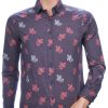 BIBLOS UOMO Wolff Blitz Moncler DIOR Philipp Plein PRADA Louis Vuitton GUCCI VERSACE KENZO Dsquared2 Levi's CHASIN G-STAR DOLCE & GABBANA DIESEL PME LEGEND WAM DENIM LACOSTE slim fit allover bloemen dessin heren overhemd Zwart