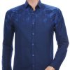BIBLOS UOMO Wolff Blitz Moncler DIOR Philipp Plein PRADA Louis Vuitton GUCCI VERSACE KENZO Dsquared2 Levi's CHASIN G-STAR DOLCE & GABBANA DIESEL PME LEGEND WAM DENIM LACOSTE slim fit allover modern arts dessin heren overhemd Navy