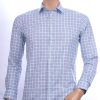 BIBLOS UOMO slim fit allover geruite patroon getailleerd overhemd Grijs