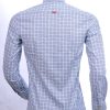 BIBLOS UOMO slim fit allover geruite patroon getailleerd overhemd Grijs