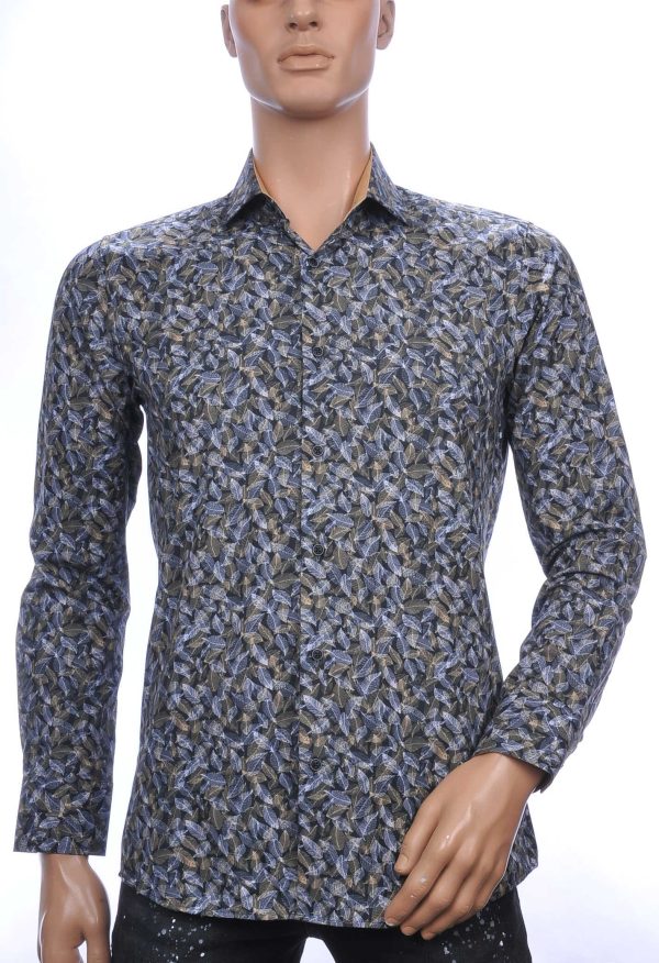 CORRINO TOMMY HILFIGER Suitable Vanguard OLYMP State of Art Blue Industry A fish named fred Wolff Blitz Moncler DIOR Philipp Plein PRADA Louis Vuitton GUCCI VERSACE KENZO Dsquared2 Levi's CHASIN G-STAR DOLCE & GABBANA DIESEL PME LEGEND WAM DENIM LACOSTE modern fit allover bladeren dessin heren overhemd Khaki