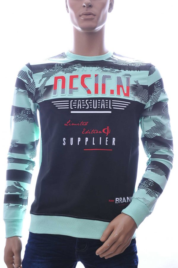 CLUB JU Moncler DIOR Philipp Plein PRADA Louis Vuitton GUCCI VERSACE KENZO Dsquared2 Levi's CHASIN G-STAR DOLCE & GABBANA DIESEL PME LEGEND WAM DENIM LACOSTE DESIGN ronde hals heren Shirt met 3D letters Groen
